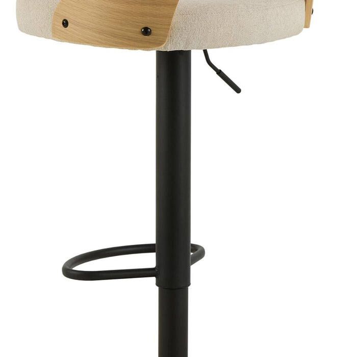 Giga Living - Barkruk - Beige Stof - Zithoogte 84cm - Lucas - Set van 2