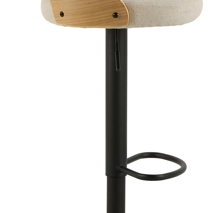 Giga Living - Barkruk - Beige Stof - Zithoogte 84cm - Lucas - Set van 2