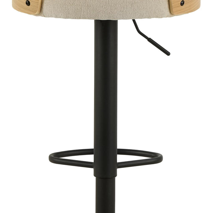 Giga Living - Barkruk - Beige Stof - Zithoogte 84cm - Lucas - Set van 2