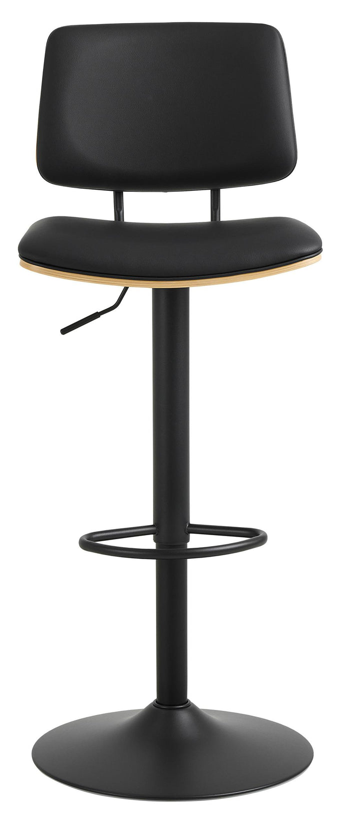 Giga Living - Barkruk - Zwart PU leer - Zithoogte 85cm - Muris