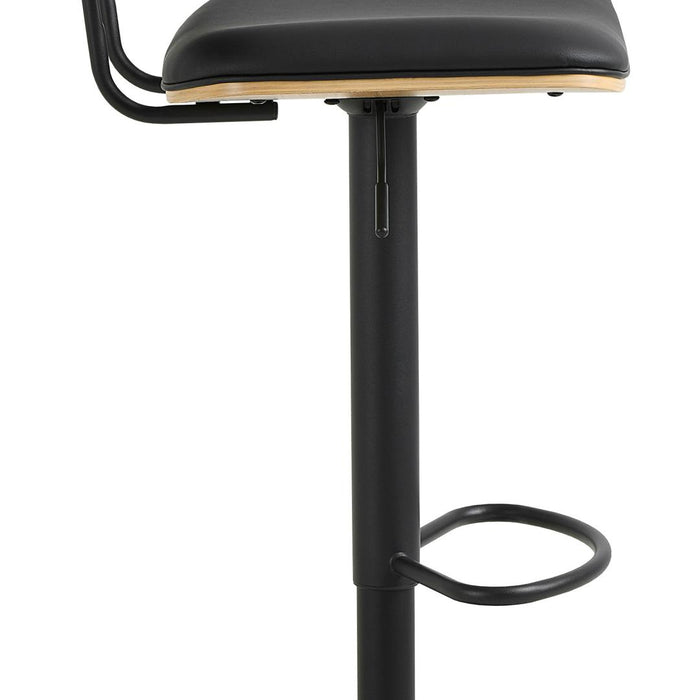 Giga Living - Barkruk - Zwart PU leer - Zithoogte 85cm - Muris