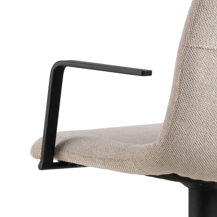 Giga Living - Barkruk - Beige Stof - Zithoogte 84cm - Selvik - Set van 2