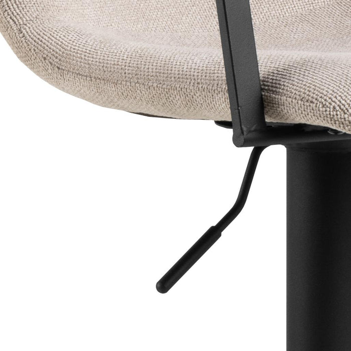 Giga Living - Barkruk - Beige Stof - Zithoogte 84cm - Selvik - Set van 2