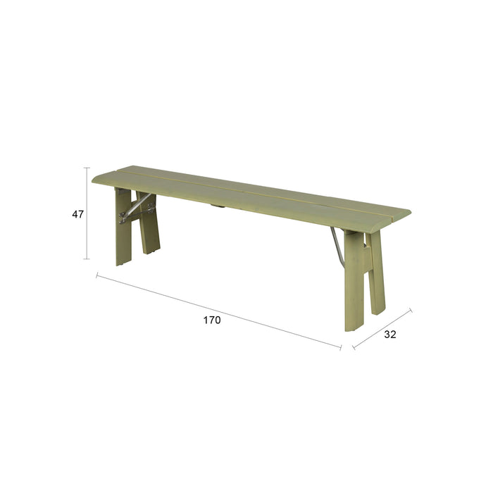 Zuiver Avenue Tuinbank Hout Opklapbaar Groen