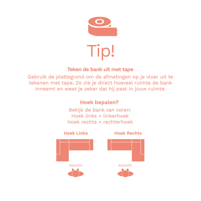 NADUVI Collection Nina Hoekbank Rechts - Velvet - Lila