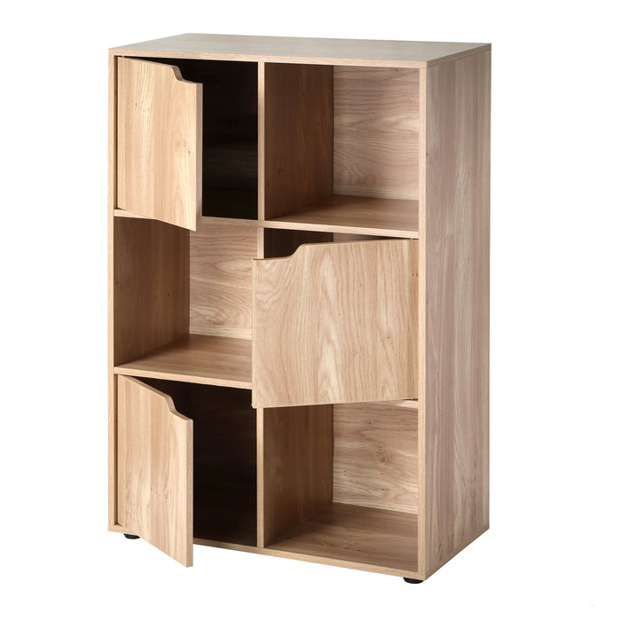 Calicosy - Kast met 3 deuren MODU - Houten effect H90 cm