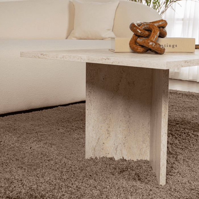 Calicosy - Salontafel SABIN - B119 cm - Travertijneffect