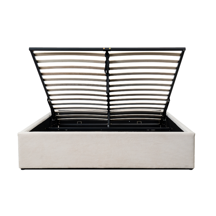 Calicosy - Opbergbed ROMY - 160x200 cm - Beige fluweel