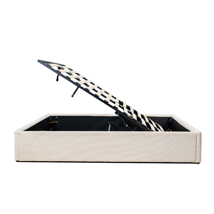 Calicosy - Opbergbed ROMY - 160x200 cm - Beige fluweel