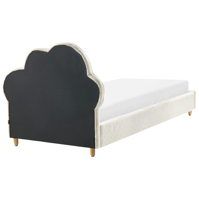 Beliani-BELLEVUE-Eenpersoonsbed-Gebroken wit-90 x 200 cm-Bouclé