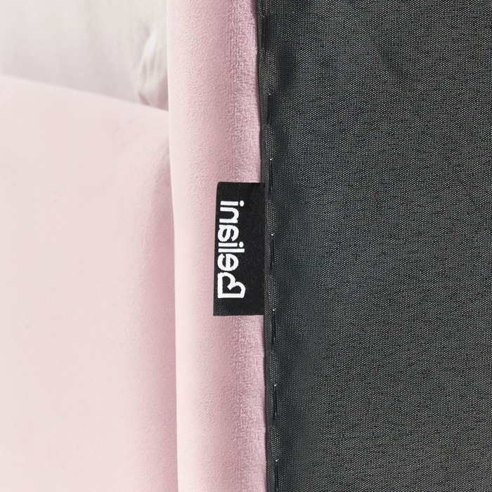 Beliani - NEULISE - Eenpersoonsbed - Roze - 90 x 200 cm - Fluweel