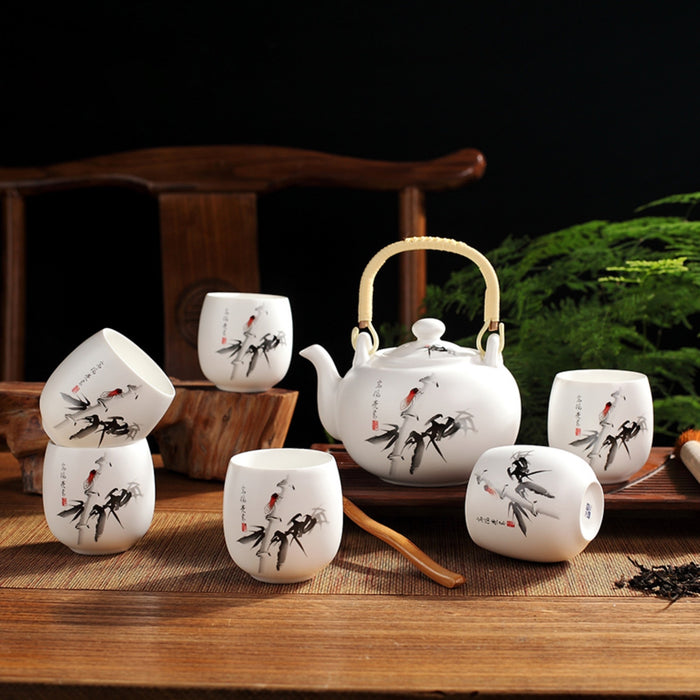 Fine Asianliving Chinese Theeservies Set|7 Porselein