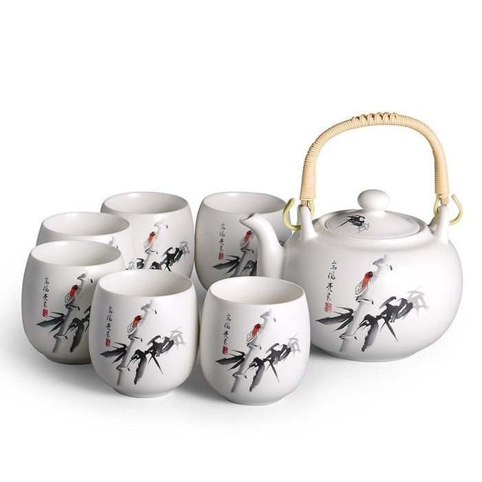 Fine Asianliving Chinese Theeservies Set|7 Porselein