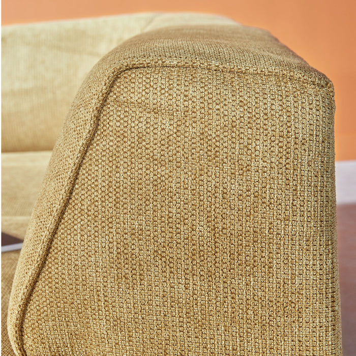 by fonQ Stretch Hoekbank Rechts - Zand Geel