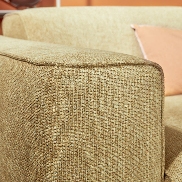 by fonQ Stretch Hoekbank Rechts - Zand Geel