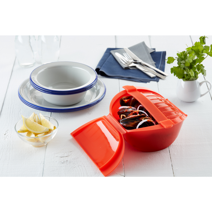 Magnetron Stoomkoker, Hoog 3-4 p. - Red