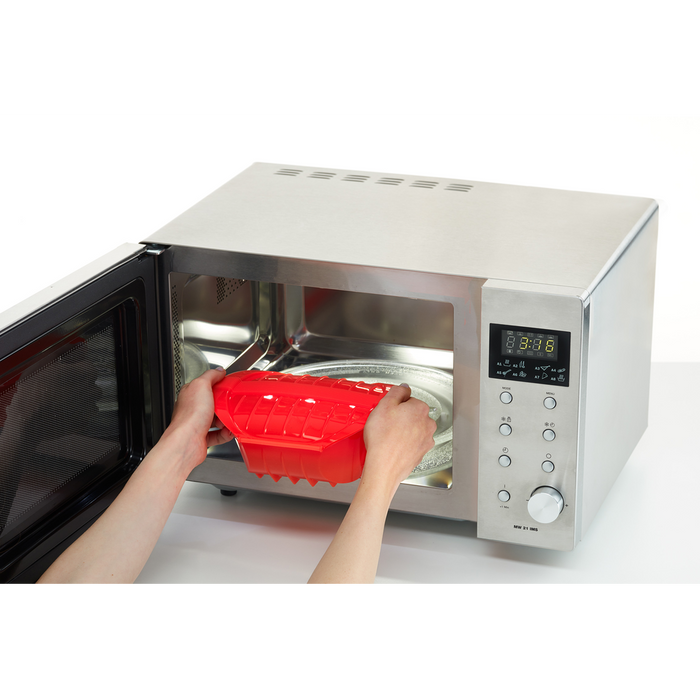 Magnetron Stoomkoker, Hoog 3-4 p. - Red