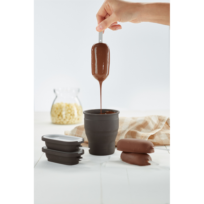 IJslolly Vormen klassiek, 4 st. met beker - Brown