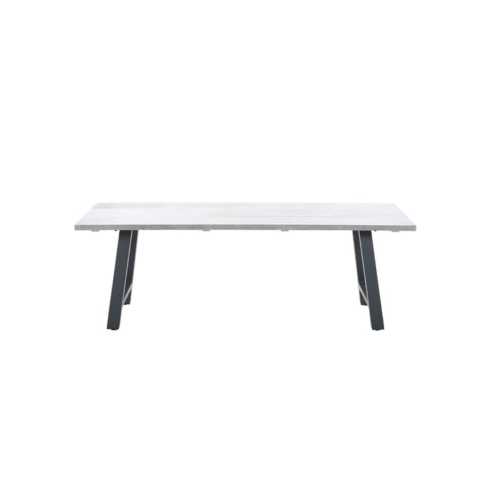 Olympus tafel - 220x100 cm - carbon black - grey teak look
