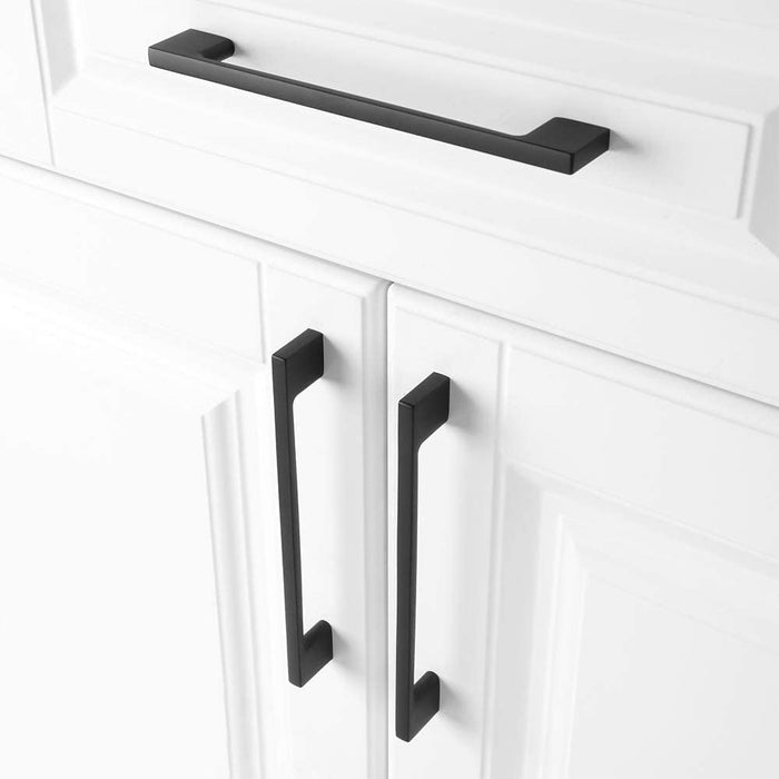 XIVADA Handgreep zwart - 128 mm - Aluminium - Meubelgreep - Set van 2