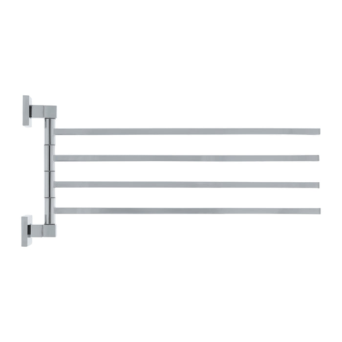 QUVIO Handdoekenrek met 4 armen - 44,5 cm - RVS - Zilver