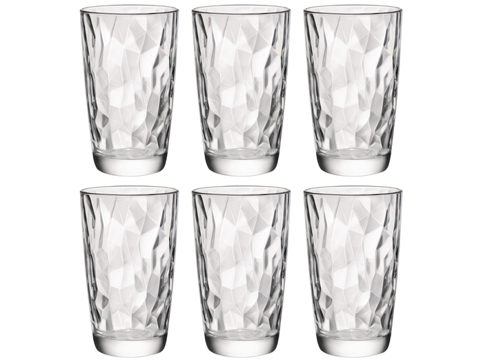 Bormioli Rocco Longdrinkglazen Diamond - Transparant - 470 ml - 6 stuks