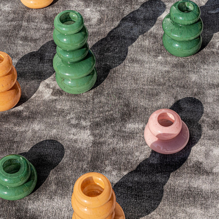 PTMD Rivo Ronde Vaas - H11 x Ø13,2 cm - Glas - Roze