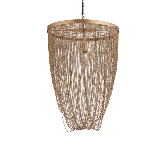 PTMD Hanglamp Nishan - 50x50x70 cm - Ijzer - Goud