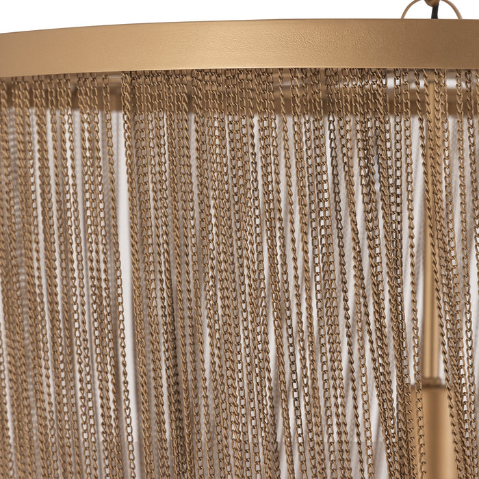 PTMD Hanglamp Nishan - 70x70x100 cm - Ijzer - Goud