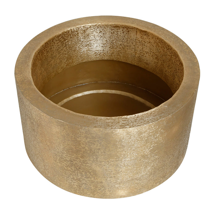 PTMD Eviee Gold brushed alu sheet pot round SV2