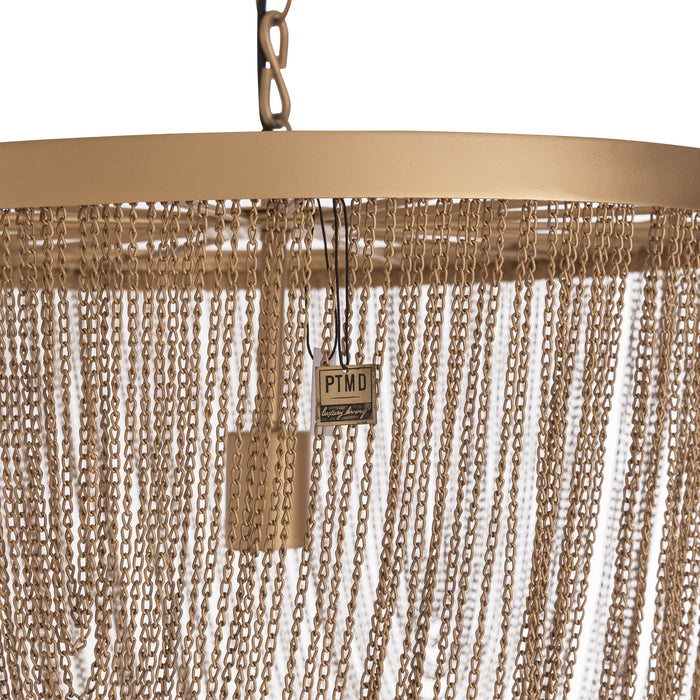 PTMD Hanglamp Nishan - 50x50x70 cm - Ijzer - Goud