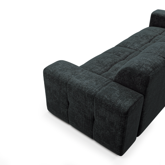 Vierzitsbank in antracietgrijs reliëffluweel