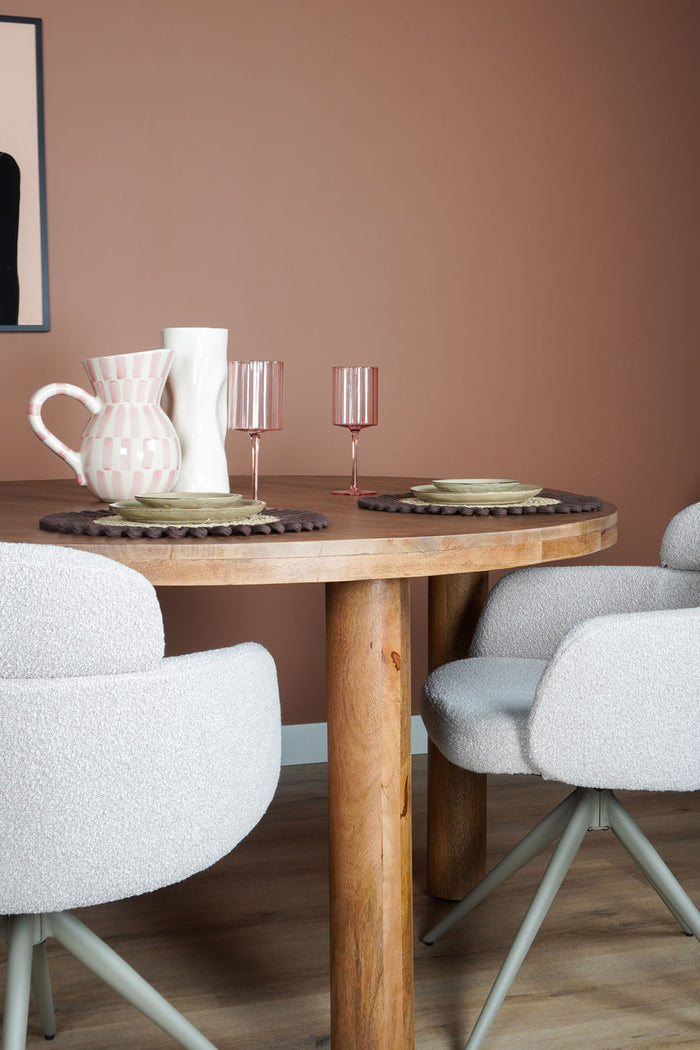 Home67 - Eettafel Tias ø140 cm - Mangohout