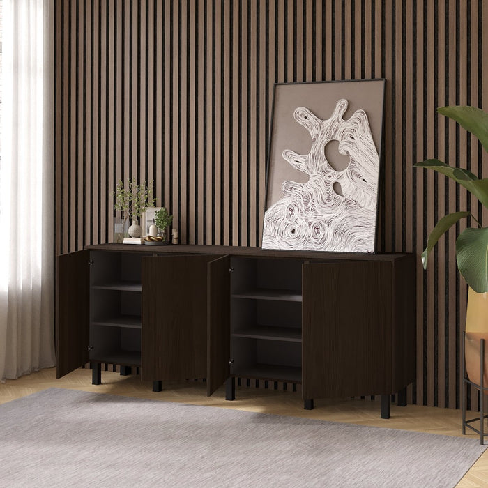 Artego Design Casella Ayaya 203 cm Dressoir Donkerbruin