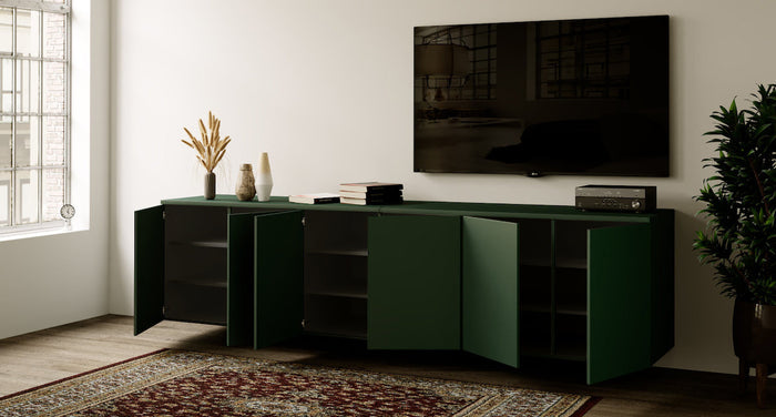 Artego Design Neve Soft Pro 303 cm Zwevend Dressoir Groen