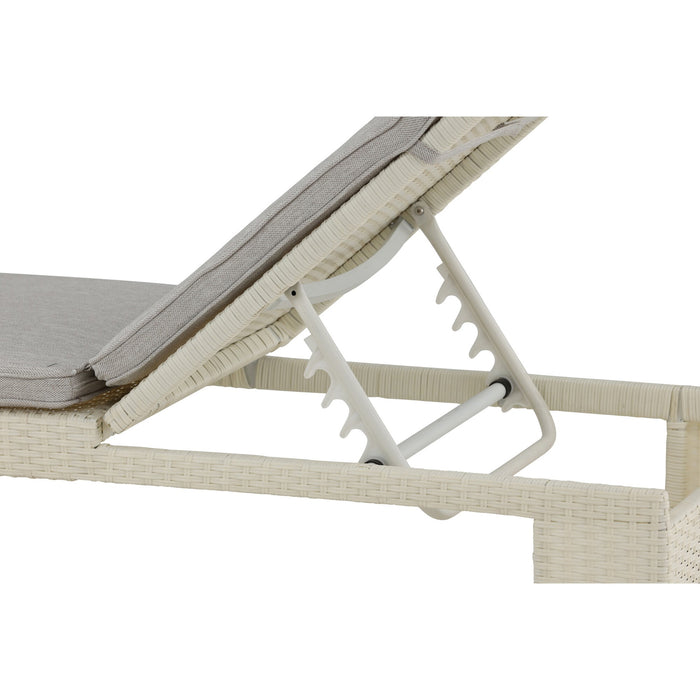 Fjôrd - Lounge Ligbed Wit|Grijs - London