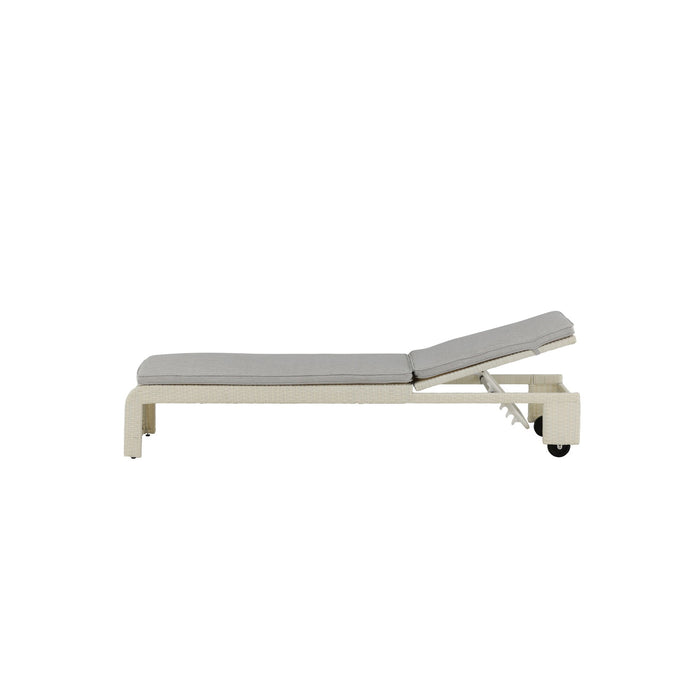 Fjôrd - Lounge Ligbed Wit|Grijs - London