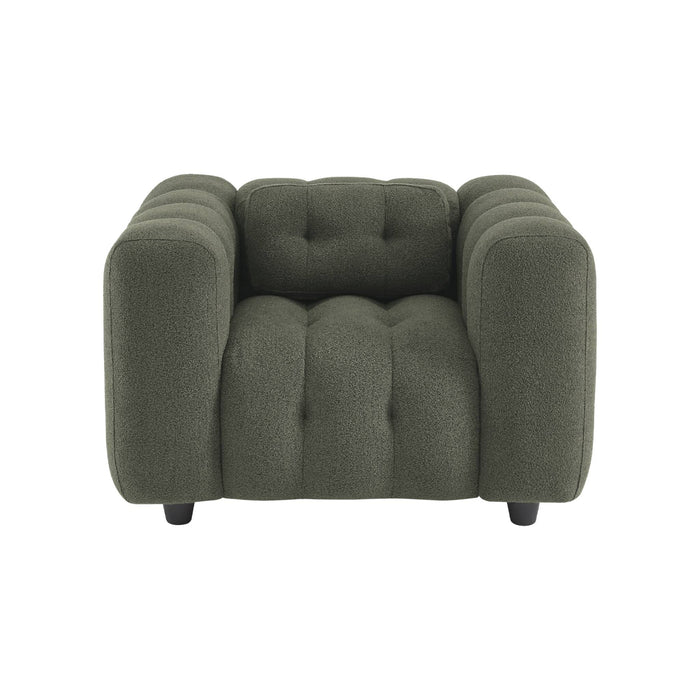 sweeek - Fauteuil in boucléstof met structuur, 1 zitplaats