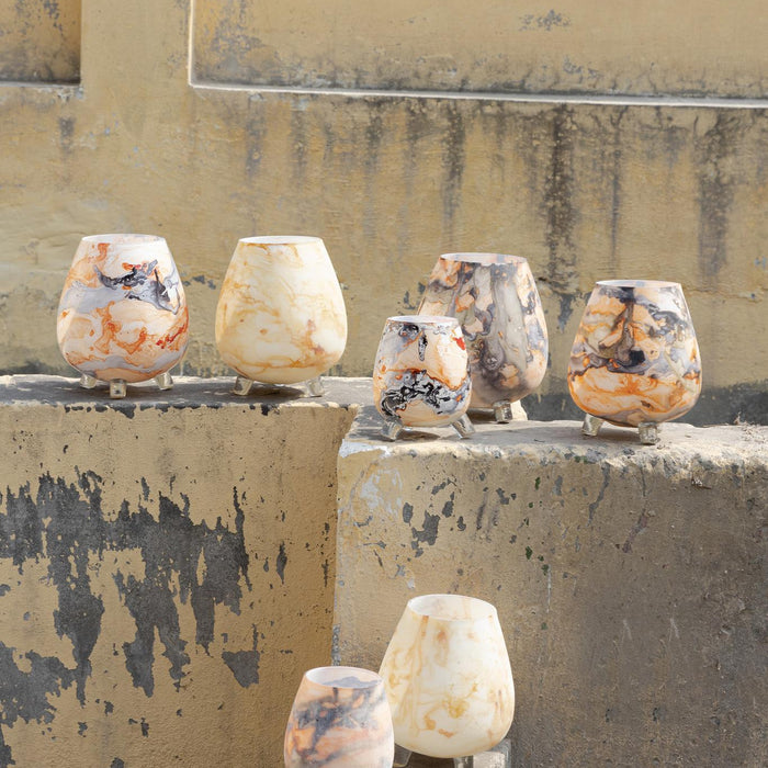 PTMD - Windlicht Jamillia - Geel - 19x19x21cm