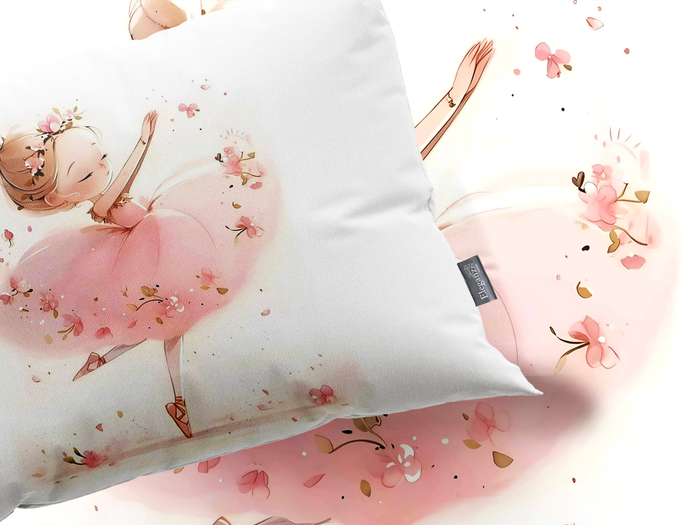 Eleganzzz Kinder Dekbedovertrek Micropercal Ballerina Girl - pink 140x220|240cm