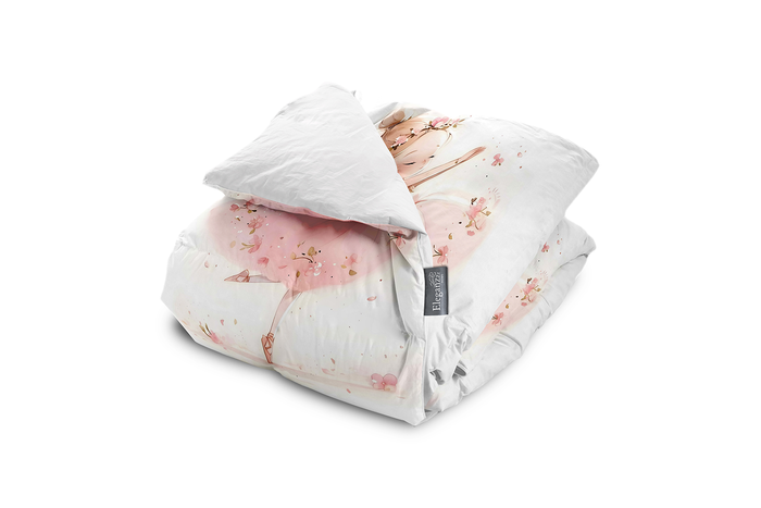 Eleganzzz Kinder Dekbedovertrek Micropercal Ballerina Girl - pink 140x220|240cm