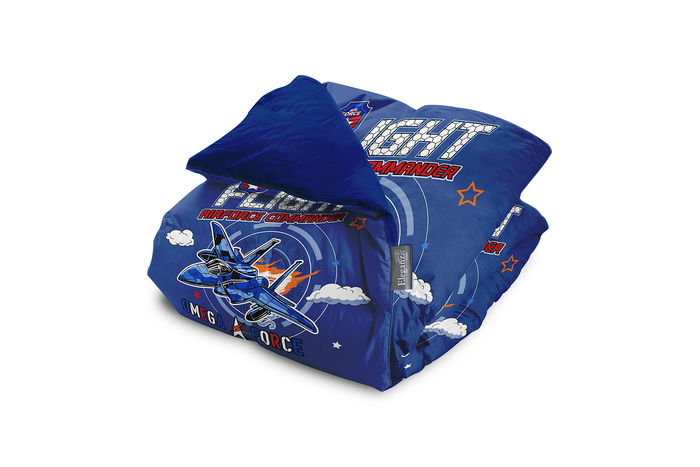 Eleganzzz Kinder Dekbedovertrek Micropercal Omega Force - blue 140x220|240cm