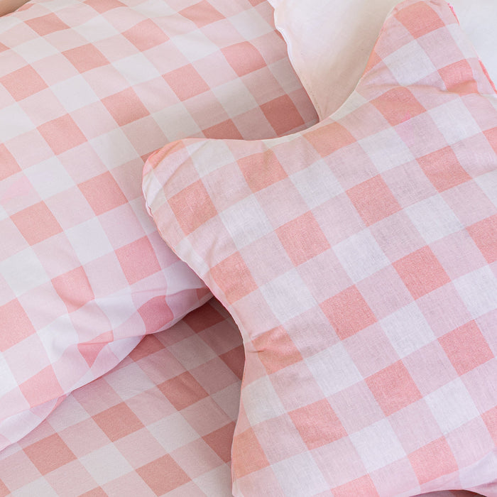 Vichy Kussen 50x50 cm Roze Basic Kids, Rosa, 100% katoen, de kwaliteit van 150 TC