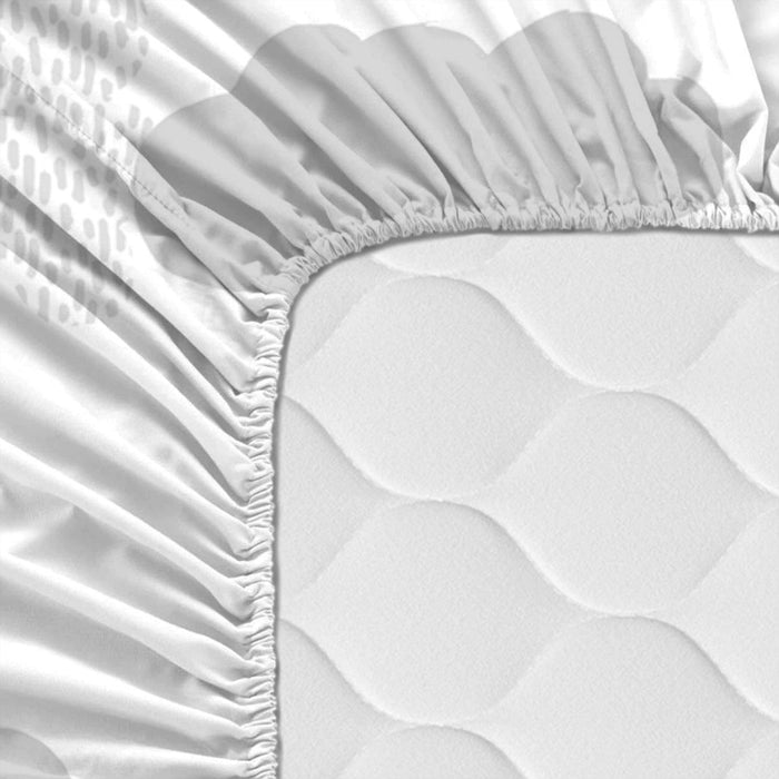 Clouds Hoeslaken Grijs Basic Kids, Grijs, 100% katoen, de kwaliteit van 150 TC