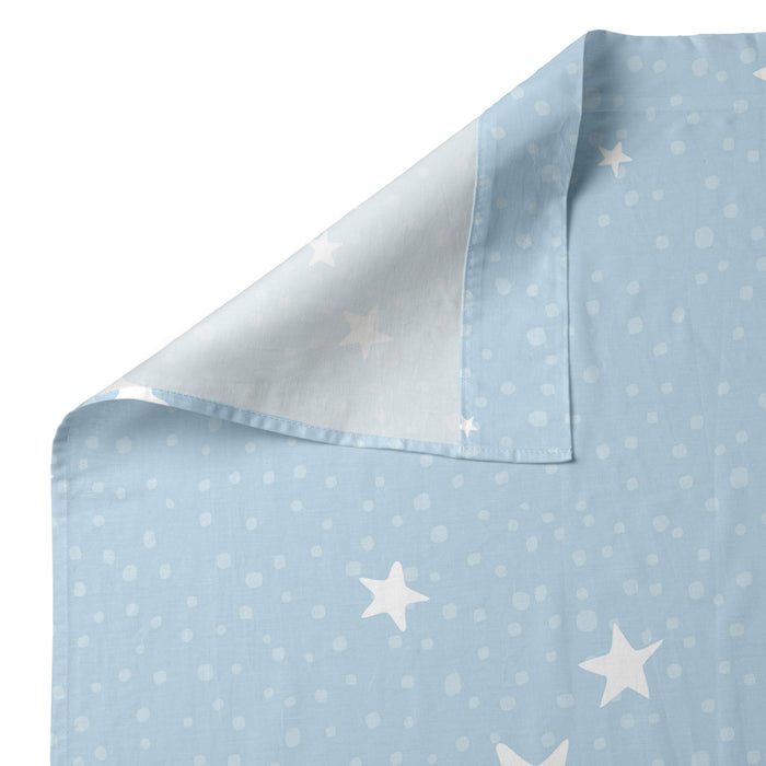 Little star Laken Set ledikant 2-delig Blauw Basic Kids, Blauw, 100% katoen, de kwaliteit van 150 TC