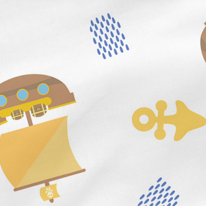 Pirate ship Kussensloop 50x75 cm Happynois, Veelkleurig, 100% katoen, de kwaliteit van 150 TC