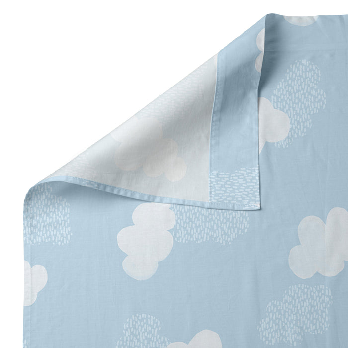 Clouds Laken Set 2-delig Blauw Basic Kids, Blauw, 100% katoen, de kwaliteit van 150 TC