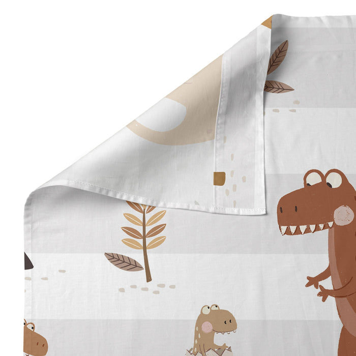 Dino family Laken Set 2-delig 120x180 cm (Maxiledikant) Moshi Moshi, Veelkleurig, 100% katoen, de kwaliteit van 150 TC