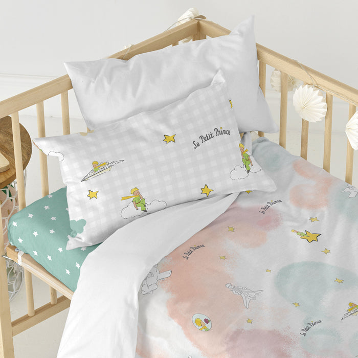 Nuages Dekbedovertrek wieg 2-delig Le Petit Prince, Veelkleurig, 100% katoen, de kwaliteit van 150 TC