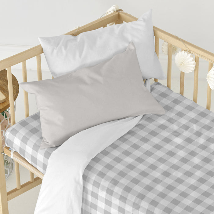 Vichy Hoeslaken Grijs Basic Kids, Grijs, 100% katoen, de kwaliteit van 150 hilos